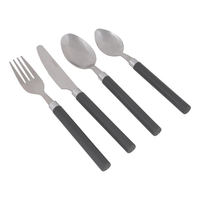 Bo-Camp Cutlery Set Rvs 16 Pieces 4 Persons Grey Bo-Camp - UK Camping And Leisure