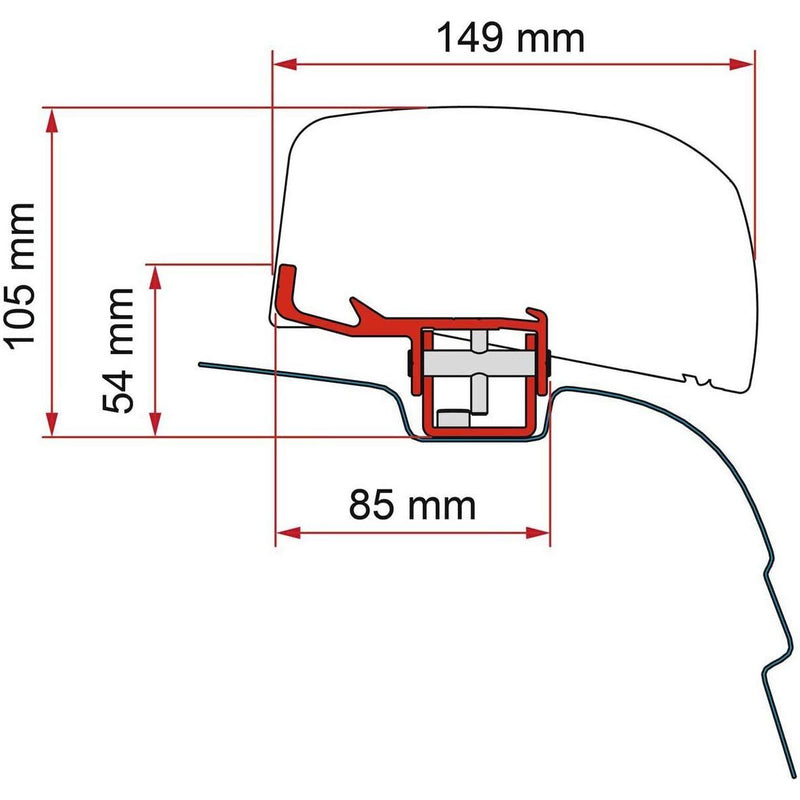 Fiamma Adaptor for F40 Awning on VW T5/T6 RHD: Easy and Convenient Compatibilit Fiamma - UK Camping And Leisure