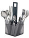 Grey 16Pc Cutlery Set & Holder UK Camping And Leisure - UK Camping And Leisure