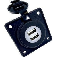 Twin Usb Charging Point On Berker Backplate-Anthracite 20238A