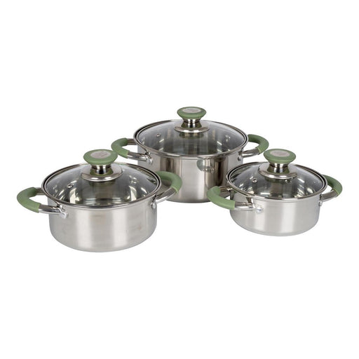 Bo-Camp Cookware Set Elan 3 Pieces RVS Bo-Camp - UK Camping And Leisure