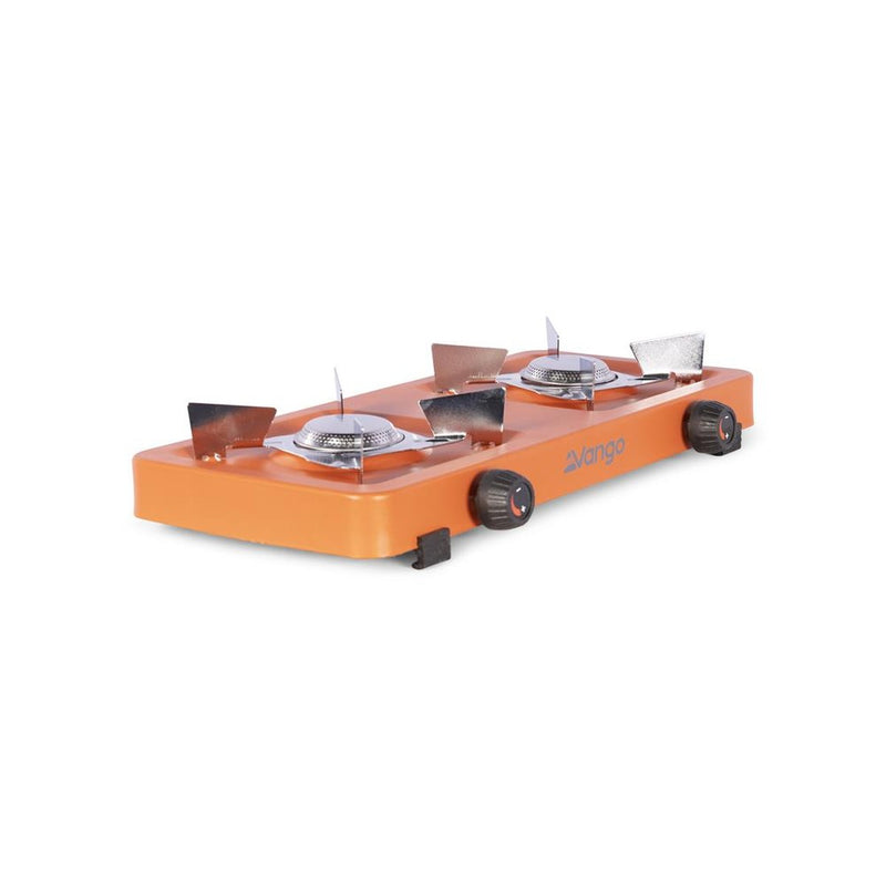 Vango Blaze Double Gas Cooker Camping Fishing Stove Burnt Orange - View 2