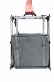 Camping Storage Cupboard Cabinet Folding Canvas Clothes Wardrobe 2 Shelves