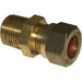 AG Brass Male Stud Coupling 12mm x 3/8" BSP Taper AG - UK Camping And Leisure