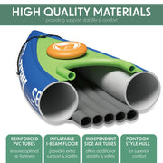 Dellonda Inflatable One-Person Kayak/Canoe Set with Pump, Carry Bag & Aluminium Oar Dellonda - UK Camping And Leisure