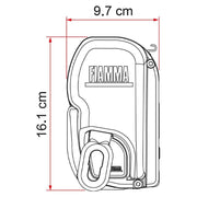 Fiamma Deep Black F45L 500 Awning with Royal Grey Fabric (06533A01R) Fiamma - UK Camping And Leisure