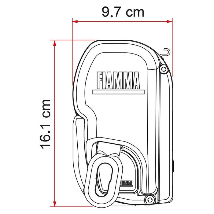 Fiamma Deep Black F45L 500 Awning with Royal Grey Fabric (06533A01R) Fiamma - UK Camping And Leisure