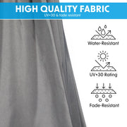 Dellonda Banana Parasol with Cover 3m - Grey DG264 Dellonda - UK Camping And Leisure