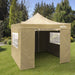 Dellonda 3x3m Pop-Up Gazebo & Side Walls Water Resistant Fabric  - Beige Dellonda - UK Camping And Leisure