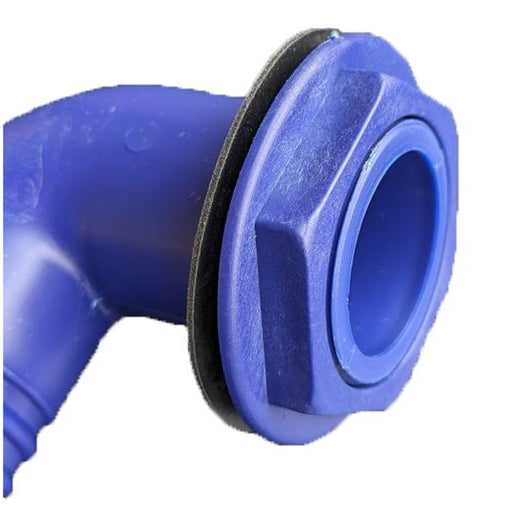 Angled Connector 40Mm 1 1/4 Bsp Blue C/W Nut & Washer 1445605 UK Camping And Leisure - UK Camping And Leisure