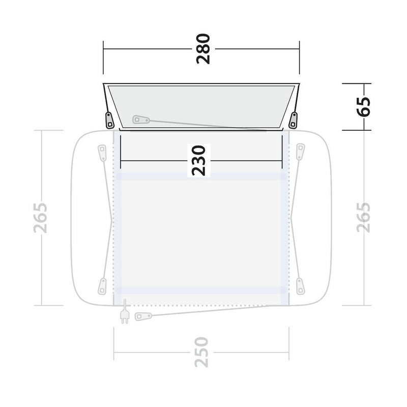 Outwell Mid/Tall Connection Cross PowerAir Access zone 240-270cm - View 2