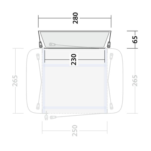 Outwell Mid/Tall Connection Cross PowerAir Access zone 240-270cm - View 2