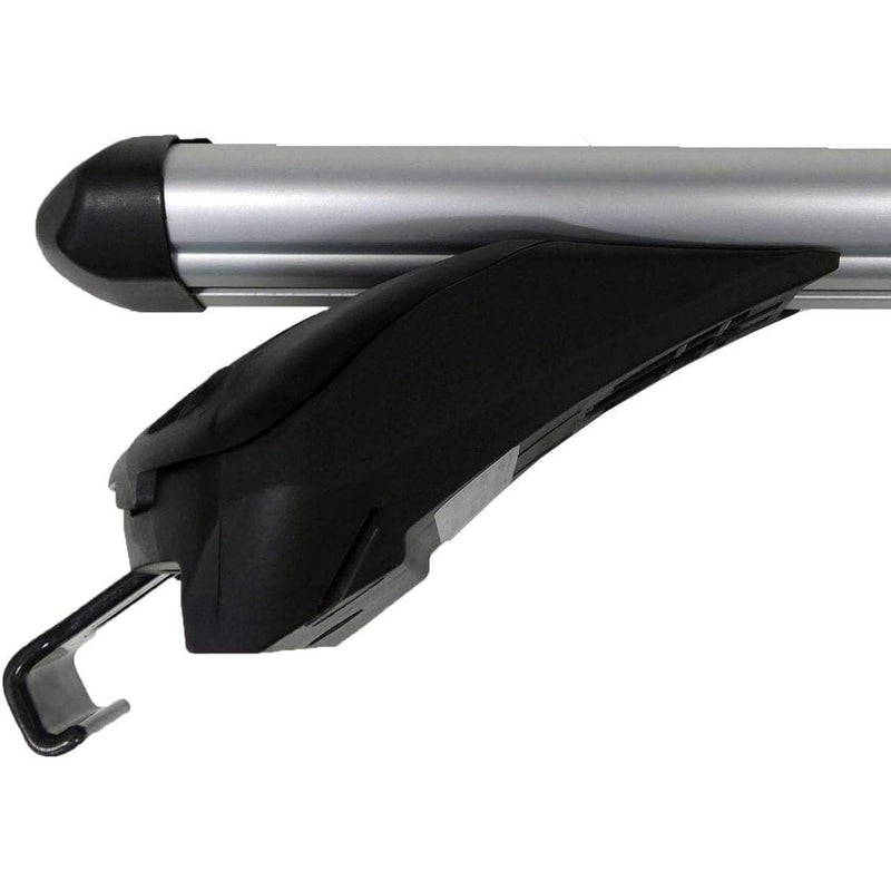 Summit SUP-965A Premium Integrated Railing Bar for Cars with Running Rails, Aluminium, Set of 2 - Summit Shop