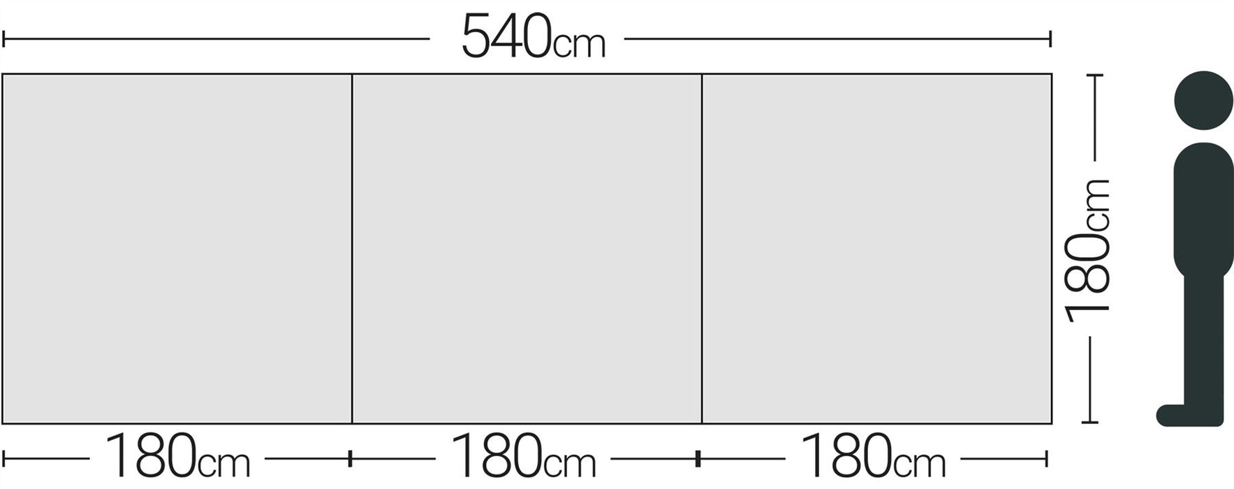 Quest Screen Shield (3 panel) Windbreak 180cm High Quest - UK Camping And Leisure