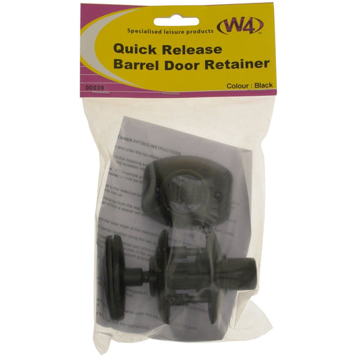 W4 Quick Release Barrel Door Retainer Black 00039 W4 - UK Camping And Leisure