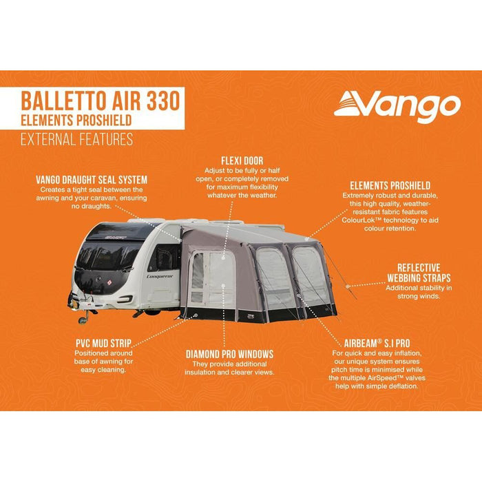 Vango Balletto Air 330 Elements ProShield Caravan Awning