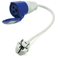 230V Euro Site Hook Up Travel Lead Continental Adaptor Conversion Plug Caravan