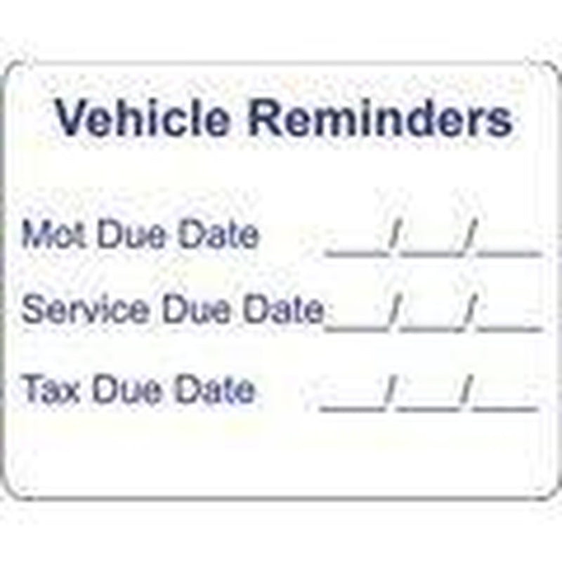 W4 Vehicle Reminder Sticker 37114 W4 - UK Camping And Leisure