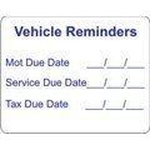 W4 Vehicle Reminder Sticker 37114 W4 - UK Camping And Leisure