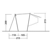Outwell Dune SUV Driveaway SUV Car Tailgate Awning 155-185cm - View 13