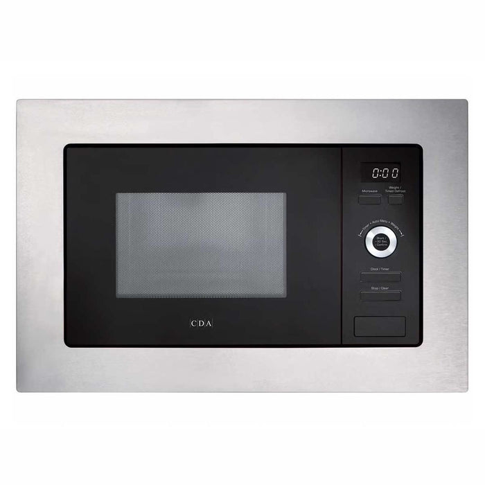 CDA Integrated Microwave Oven 25L 5 Power Levels Stainless Steel CDA - UK Camping And Leisure