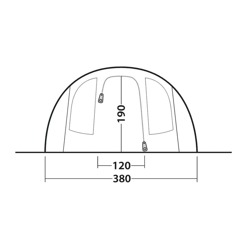 Outwell Carolina 6 Person Pole Tent Blue 6 Person Outwell - UK Camping And Leisure