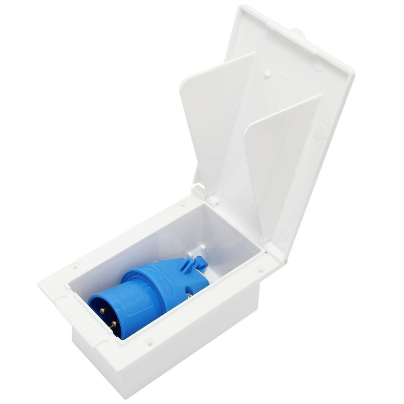 MPK Mains Inlet Box White Protect Your Mains Connection with MPK Mains Inlet Nova - UK Camping And Leisure