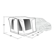 Outwell Santa Monica Driveaway Air Awning Grey Outwell - UK Camping And Leisure
