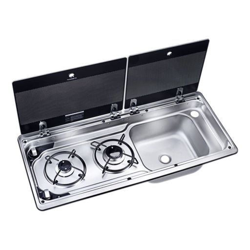 Dometic MO 9722R Hob & RH Sink Unit 760 x 325 mm (2 Burners / 12V) - Practical & Dometic - UK Camping And Leisure