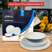 MDS1203 Liberty Murano 12 Piece Melamine Dinner Set LL1380 Liberty Leisure UK - UK Camping And Leisure