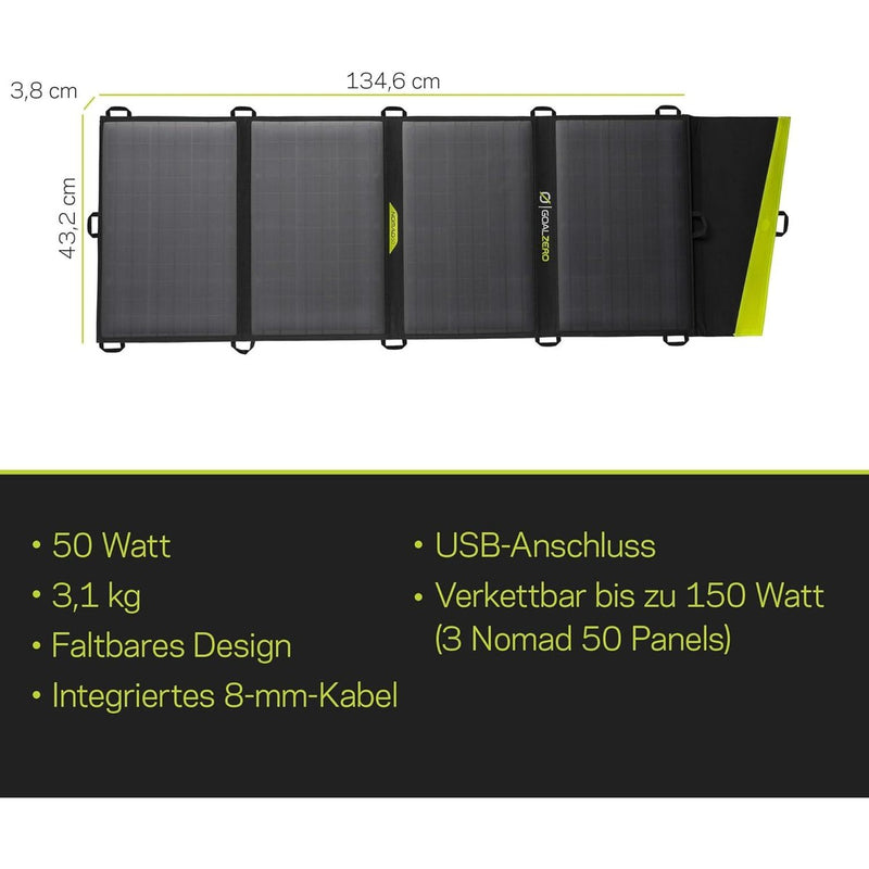 Goal Zero Nomad 50 Solar Panel Postable Charger Goal Zero - UK Camping And Leisure