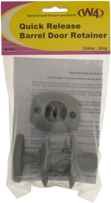 W4 Quick Release Barrel Door Retainer Grey 00009 W4 - UK Camping And Leisure