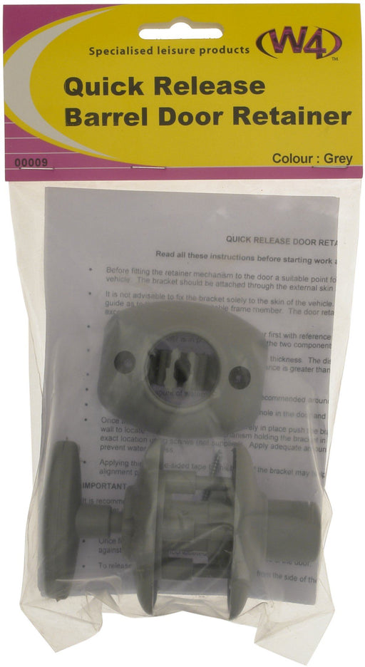 W4 Quick Release Barrel Door Retainer Grey 00009 W4 - UK Camping And Leisure