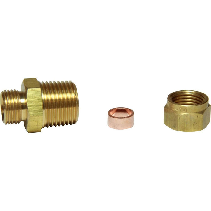 AG Brass Male Stud Coupling 10mm x 1/2" BSP Taper AG - UK Camping And Leisure