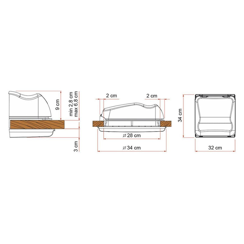Fiamma Rooflight Vent 28 F White Fiamma - UK Camping And Leisure