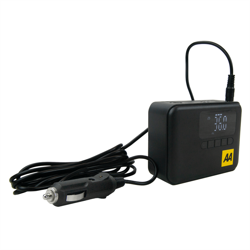 AA Cordless Rechargeable Tyre Inflator with Power Bank & LED Light