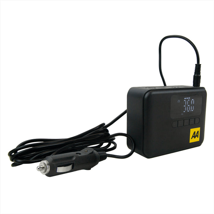 AA Cordless Rechargeable Tyre Inflator with Power Bank & LED Light