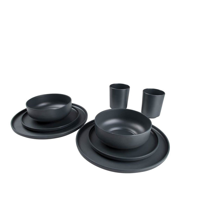 Bo-Camp Industrial Collection Tableware Patom 16 Pieces Anth Bo-Camp - UK Camping And Leisure