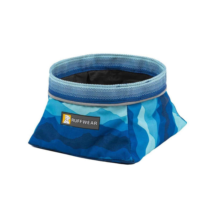 Ruffwear Quencher Dog Bowl with Coastal Mountains Print (Medium) Ruffwear - UK Camping And Leisure