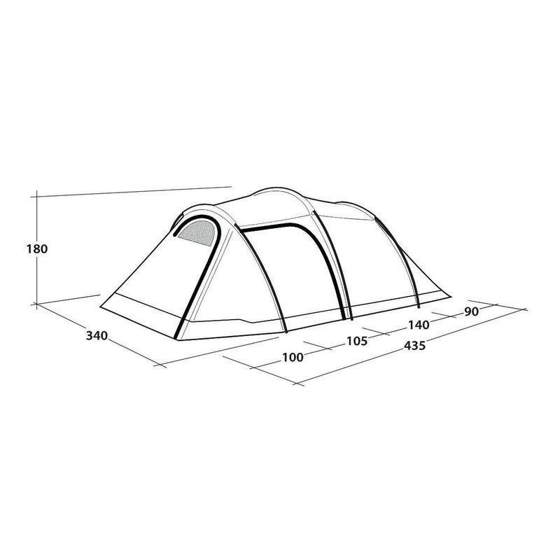Outwell Earth 5 Plus Pole Tent Green 5 Person Outwell - UK Camping And Leisure