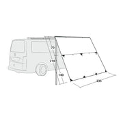 Outwell Hillcrest Campervan Cassette Awning Front Shelter Sun Shade - View 5