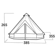 Easy Camp Vaulen Tipi Tent Dark Sand 7 Person Easy Camp - UK Camping And Leisure