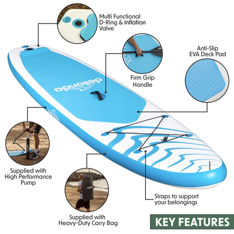 Dellonda Inflatable Stand-Up Paddle Board 10'6" Dellonda - UK Camping And Leisure