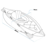 Dellonda Inflatable One-Person Kayak/Canoe Set with Pump, Carry Bag & Aluminium Oar Dellonda - UK Camping And Leisure