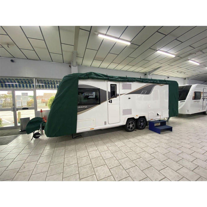 Caravan cover max (Xlarge , 570 - 630 cm) green 4345G8 Quest - UK Camping And Leisure