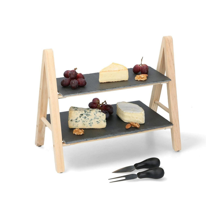 2 Tier Food Serving Tray Alpina - UK Camping And Leisure
