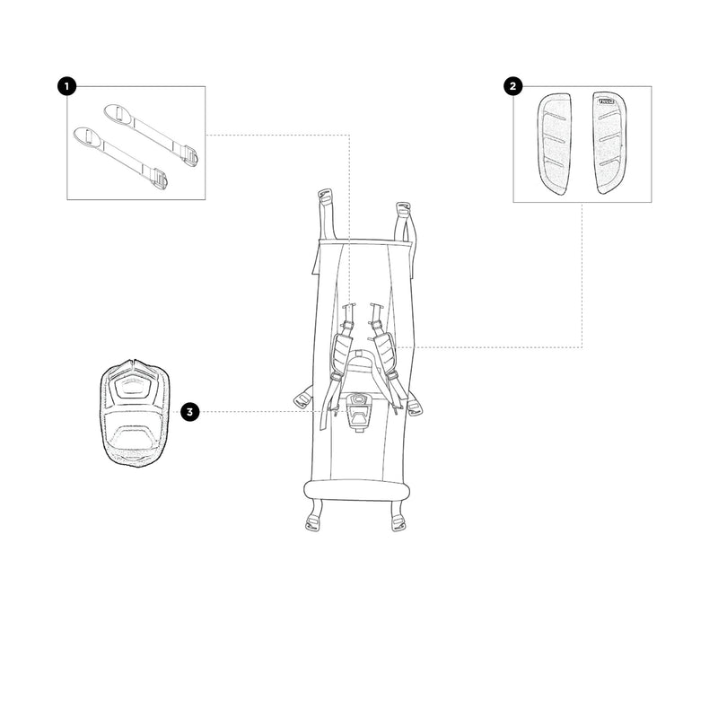 Thule Spares Crotch pad- black - 1500054592