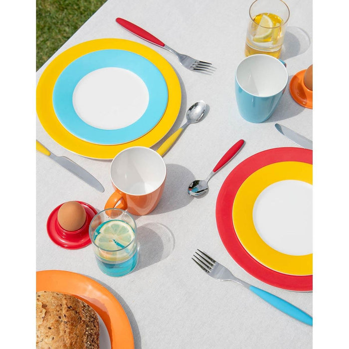Gimex Colour Line Cutlery Rainbow 16 Pieces Gimex - UK Camping And Leisure