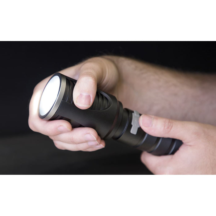 Sealey Aluminium Torch 60W COB LED Adjustable Focus Rechargeable with USB Port Sealey - UK Camping And Leisure
