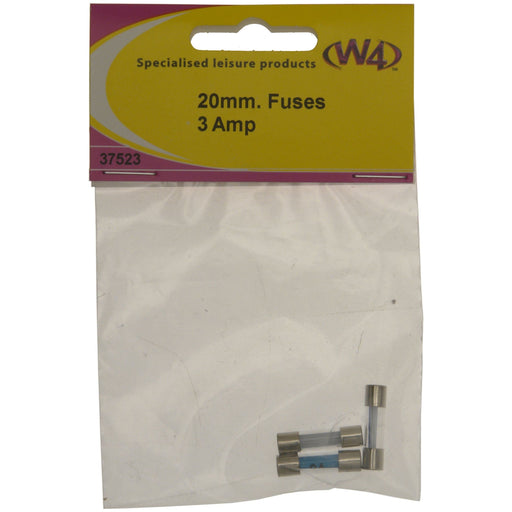 W4 Fuse 3A 20Mm X 5Mm (3) 37523 W4 - UK Camping And Leisure